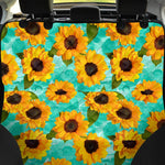 Bright Sunflower Pattern Print Pet Car Back Seat Cover