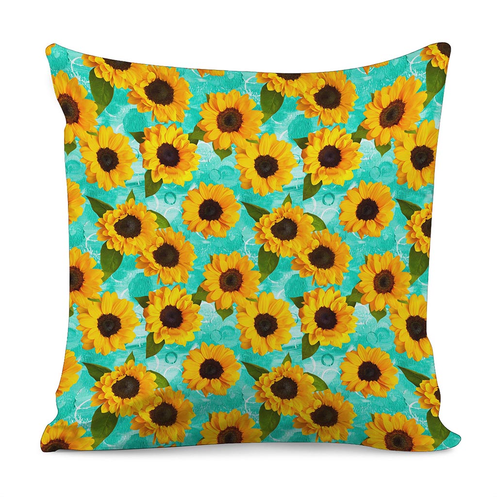 Bright Sunflower Pattern Print Pillow Cover