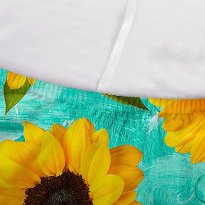 Bright Sunflower Pattern Print Sofa Cover