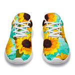 Bright Sunflower Pattern Print Sport Shoes GearFrost