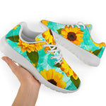 Bright Sunflower Pattern Print Sport Shoes GearFrost