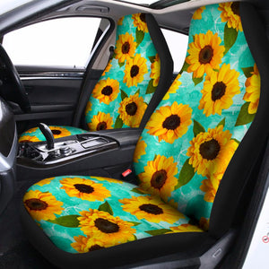 Bright Sunflower Pattern Print Universal Fit Car Seat Covers