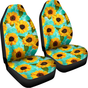 Bright Sunflower Pattern Print Universal Fit Car Seat Covers