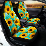 Bright Sunflower Pattern Print Universal Fit Car Seat Covers