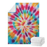 Bright Swirl Tie Dye Print Blanket