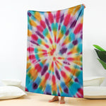 Bright Swirl Tie Dye Print Blanket
