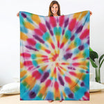 Bright Swirl Tie Dye Print Blanket
