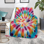 Bright Swirl Tie Dye Print Blanket