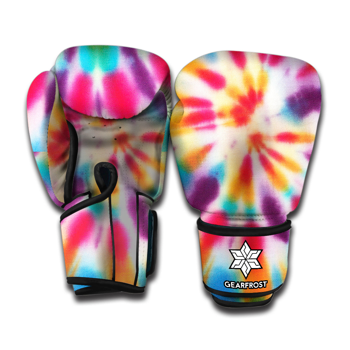 Bright Swirl Tie Dye Print Boxing Gloves