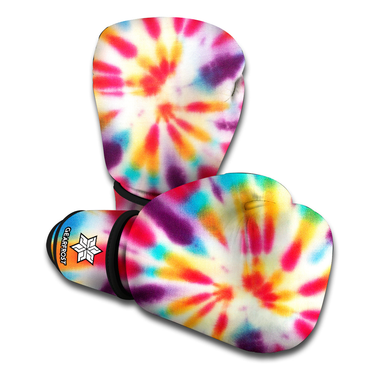 Bright Swirl Tie Dye Print Boxing Gloves