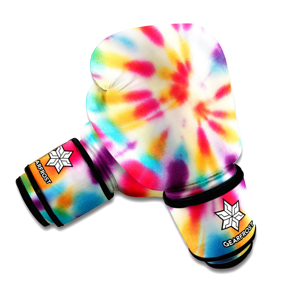Bright Swirl Tie Dye Print Boxing Gloves