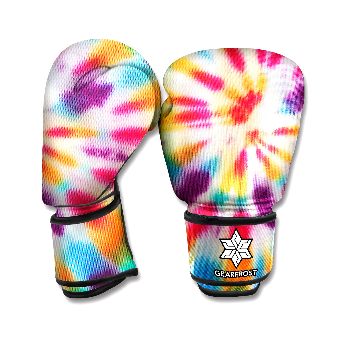 Bright Swirl Tie Dye Print Boxing Gloves