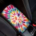 Bright Swirl Tie Dye Print Car Center Console Cover