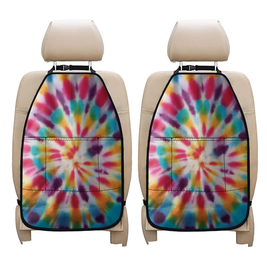 Bright Swirl Tie Dye Print Car Seat Organizers
