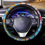 Bright Swirl Tie Dye Print Car Steering Wheel Cover