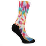 Bright Swirl Tie Dye Print Crew Socks