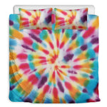 Bright Swirl Tie Dye Print Duvet Cover Bedding Set
