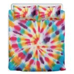 Bright Swirl Tie Dye Print Duvet Cover Bedding Set