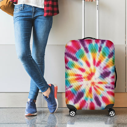 Bright Swirl Tie Dye Print Luggage Cover