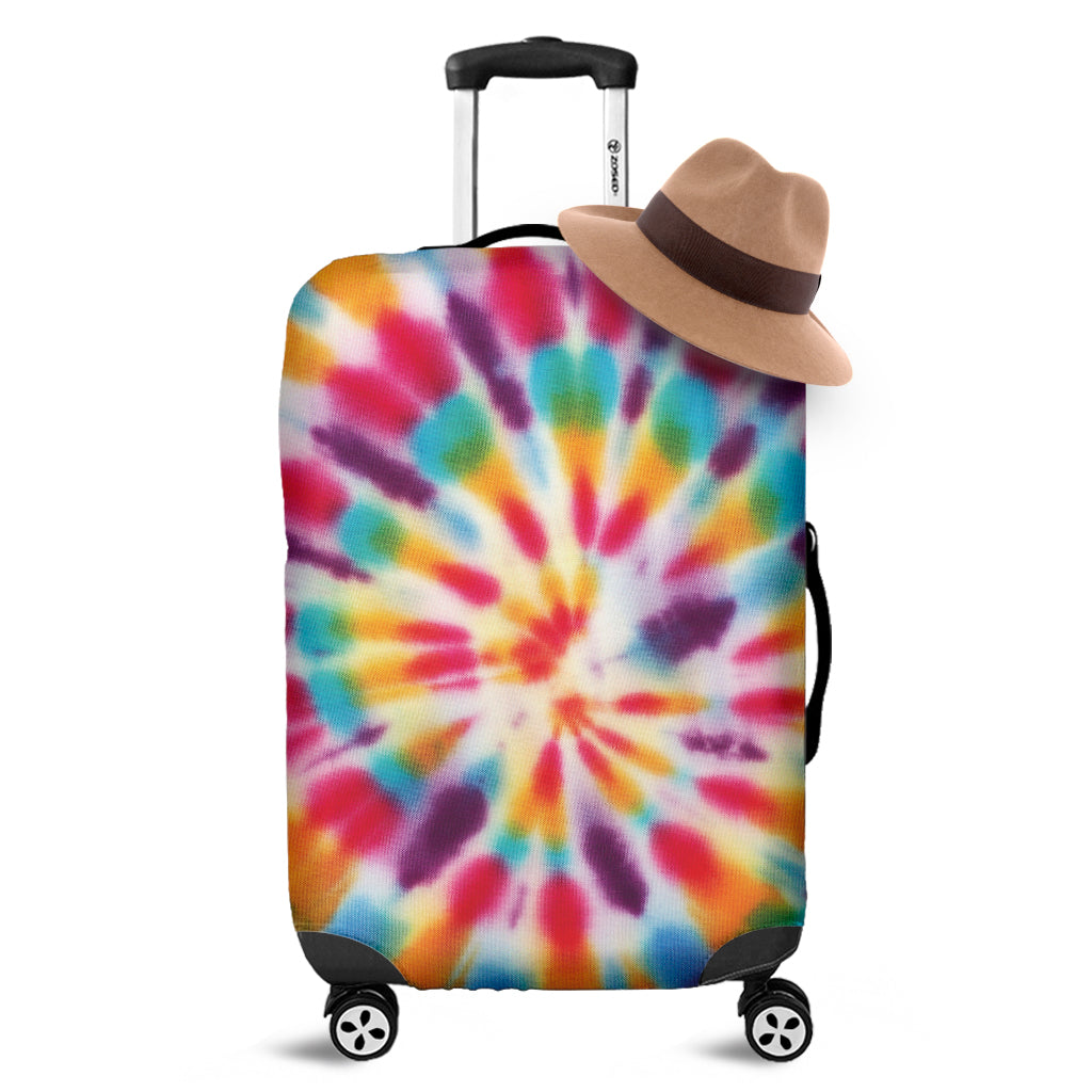 Bright Swirl Tie Dye Print Luggage Cover
