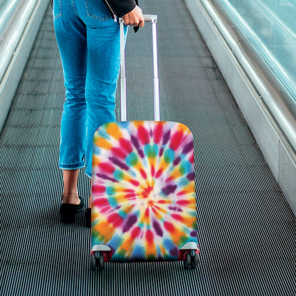 Bright Swirl Tie Dye Print Luggage Cover