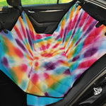 Bright Swirl Tie Dye Print Pet Car Back Seat Cover