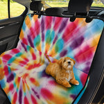 Bright Swirl Tie Dye Print Pet Car Back Seat Cover