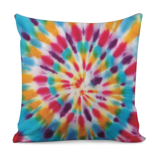 Bright Swirl Tie Dye Print Pillow Cover