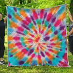 Bright Swirl Tie Dye Print Quilt