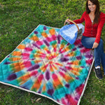 Bright Swirl Tie Dye Print Quilt