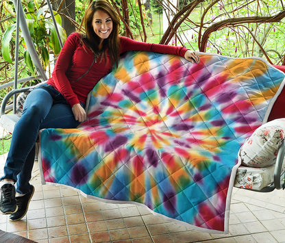 Bright Swirl Tie Dye Print Quilt