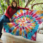 Bright Swirl Tie Dye Print Quilt