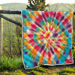 Bright Swirl Tie Dye Print Quilt