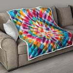 Bright Swirl Tie Dye Print Quilt