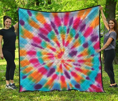 Bright Swirl Tie Dye Print Quilt