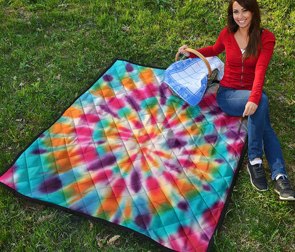 Bright Swirl Tie Dye Print Quilt