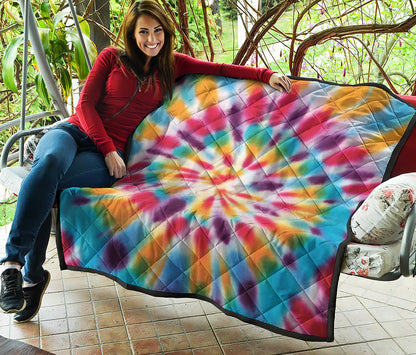 Bright Swirl Tie Dye Print Quilt