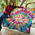 Bright Swirl Tie Dye Print Quilt