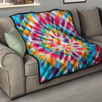 Bright Swirl Tie Dye Print Quilt