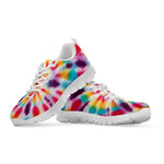Bright Swirl Tie Dye Print White Sneakers