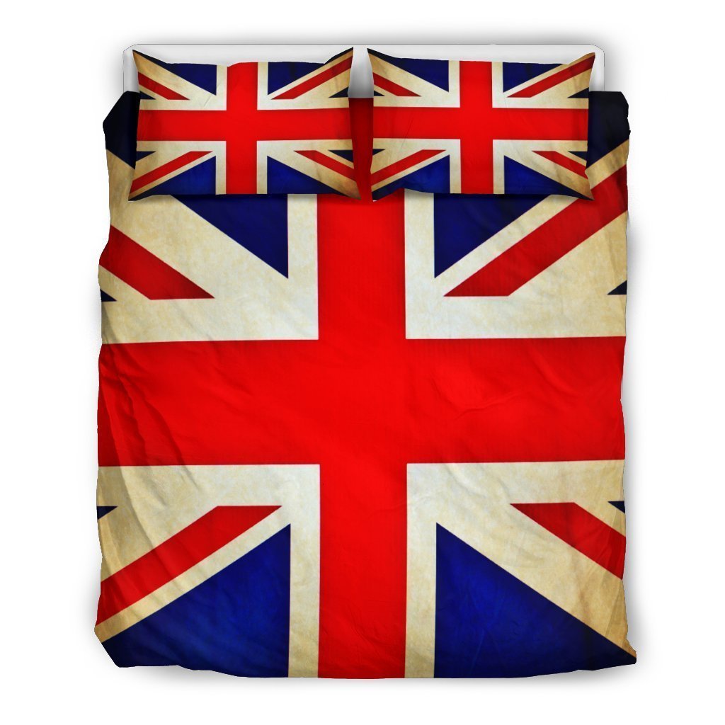 Bright Union Jack British Flag Print Duvet Cover Bedding Set GearFrost