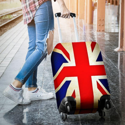 Bright Union Jack British Flag Print Luggage Cover GearFrost