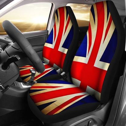 Bright Union Jack British Flag Print Universal Fit Car Seat Covers GearFrost