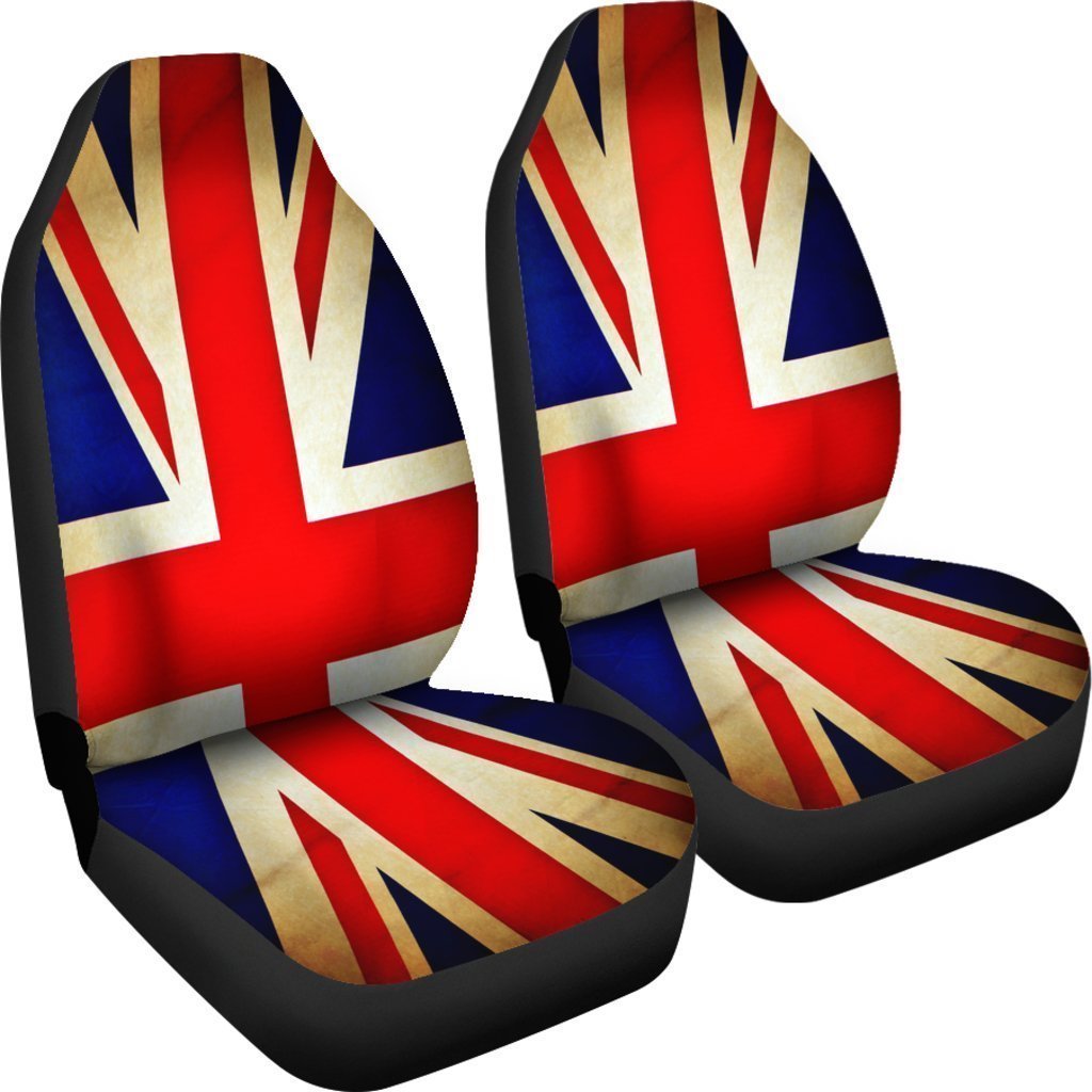 Bright Union Jack British Flag Print Universal Fit Car Seat Covers GearFrost