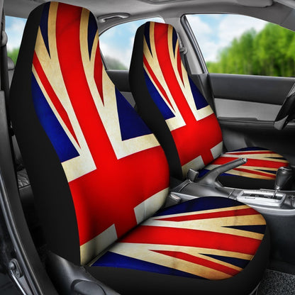 Bright Union Jack British Flag Print Universal Fit Car Seat Covers GearFrost