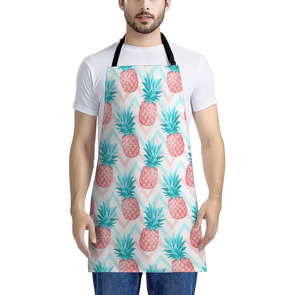 Bright Zig Zag Pineapple Pattern Print Apron