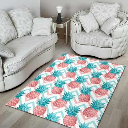 Bright Zig Zag Pineapple Pattern Print Area Rug GearFrost