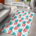 Bright Zig Zag Pineapple Pattern Print Floor Mat