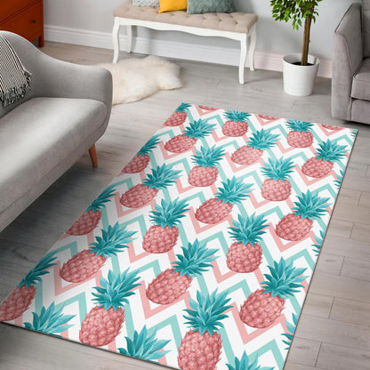 Bright Zig Zag Pineapple Pattern Print Area Rug GearFrost