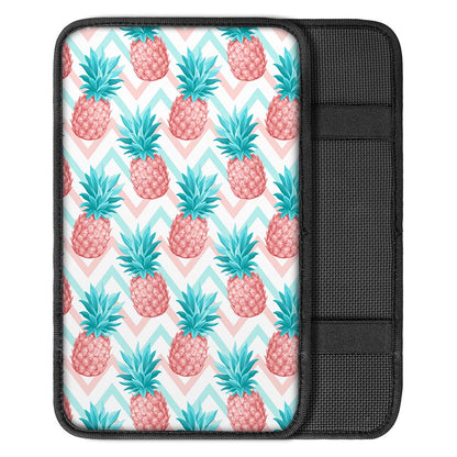 Bright Zig Zag Pineapple Pattern Print Car Center Console Cover